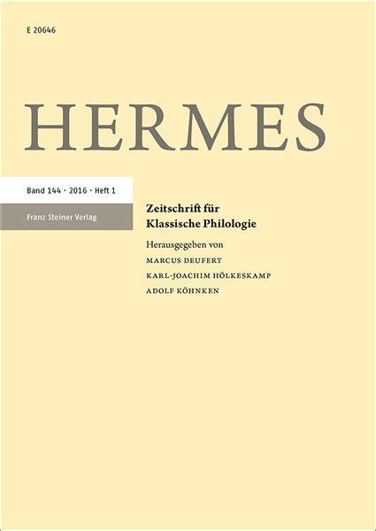 jstor zeitschrift hermes|Hermes archives .